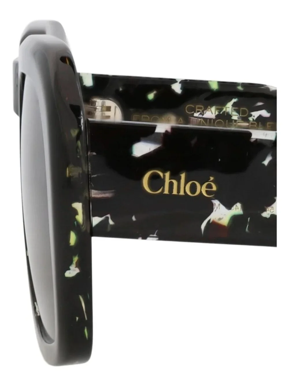 New Chloé Women's Eyeglasses Square Rectangle Black Black Grey